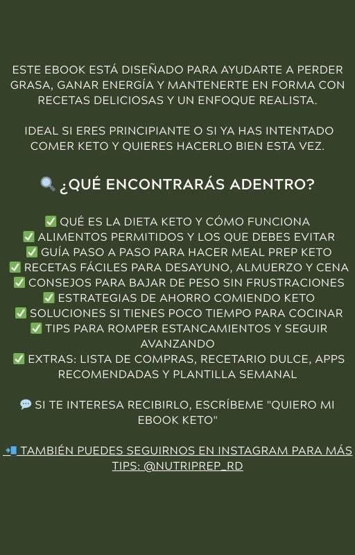 Meal Prep KETO: RECETAS Y ESTRATEGIAS PARA UNA SEMANA SALUDABLE