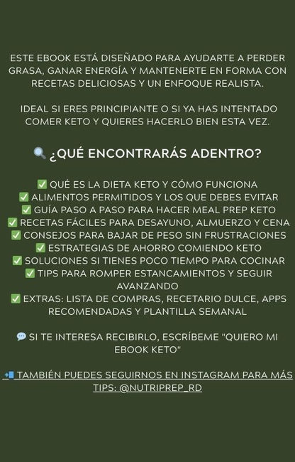 Meal Prep KETO: RECETAS Y ESTRATEGIAS PARA UNA SEMANA SALUDABLE